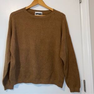 Apparis Men's Tan Crewneck Sweater